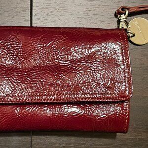 Charles David Clutch Burgundy Genuine